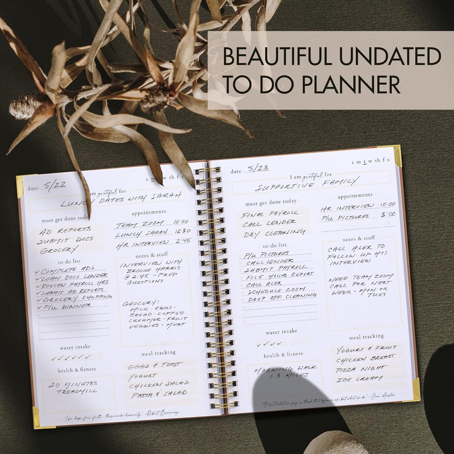 To Do List Notebook, Daily Planner, Undated Planner, Daily Task Planner To Do List Notebook, Daily Planner, Undated Planner, Daily Task Planner